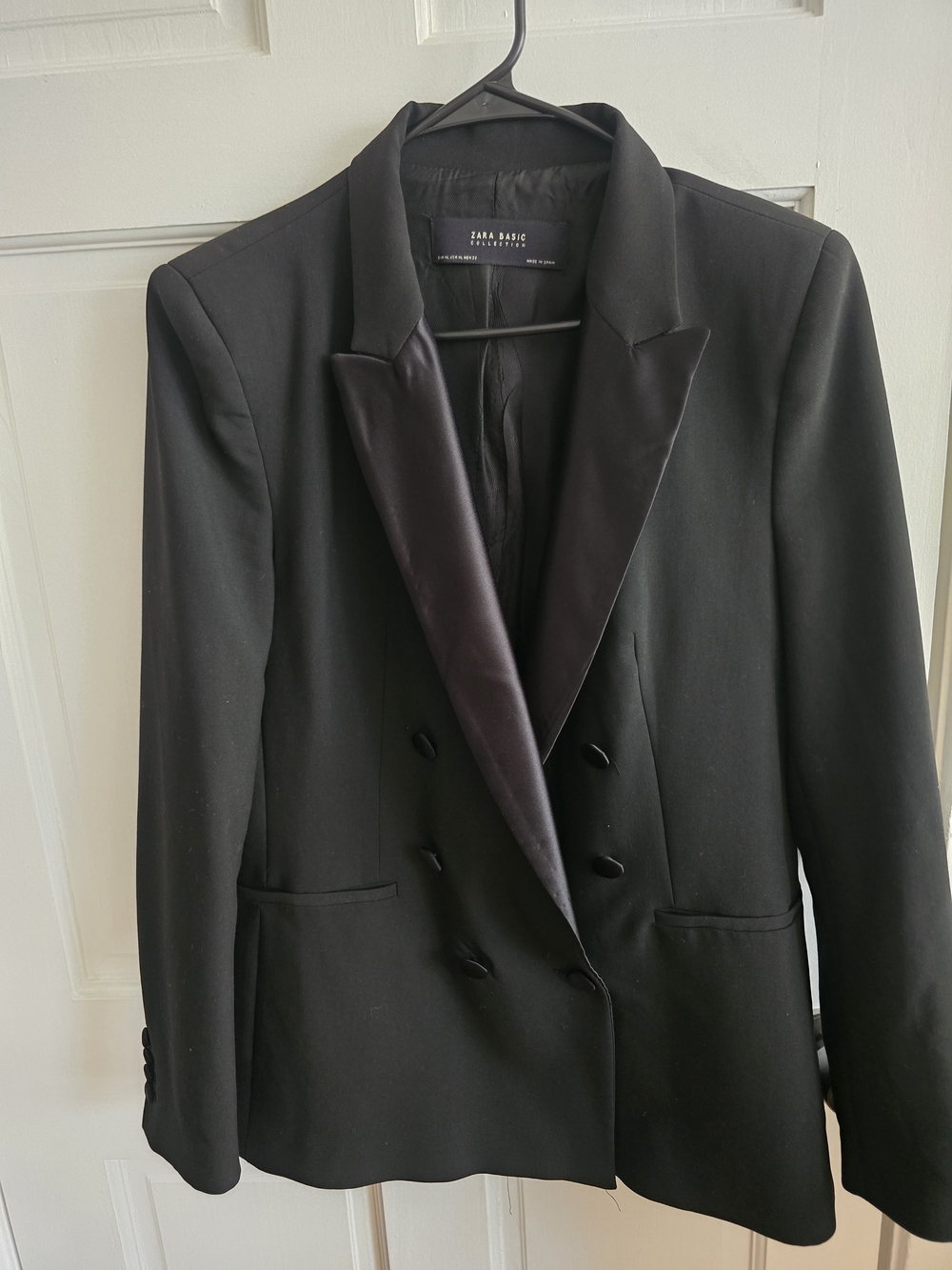 Zara Black Double-Breasted Blazer